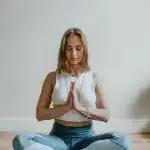 Woman Doing Yoga Inside A Room