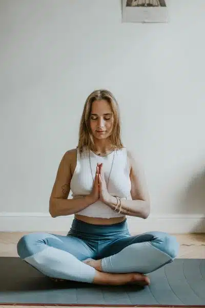 Woman Doing Yoga Inside A Room