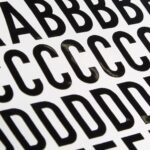 lettres adhésives