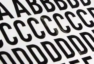 lettres adhésives