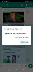 Whatsapp Löschen bestätigen