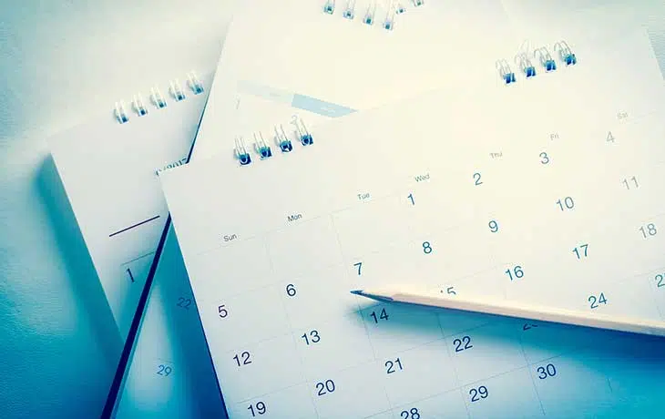 Kalender rechtzeitig kündigen