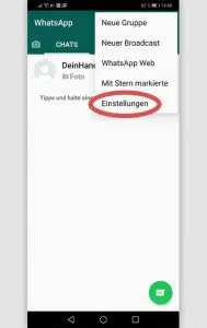 Whatsapp Fotos löschen: Einstellungen