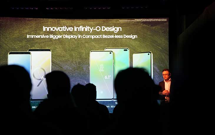 Präsentation der neuen S10-Smartphones