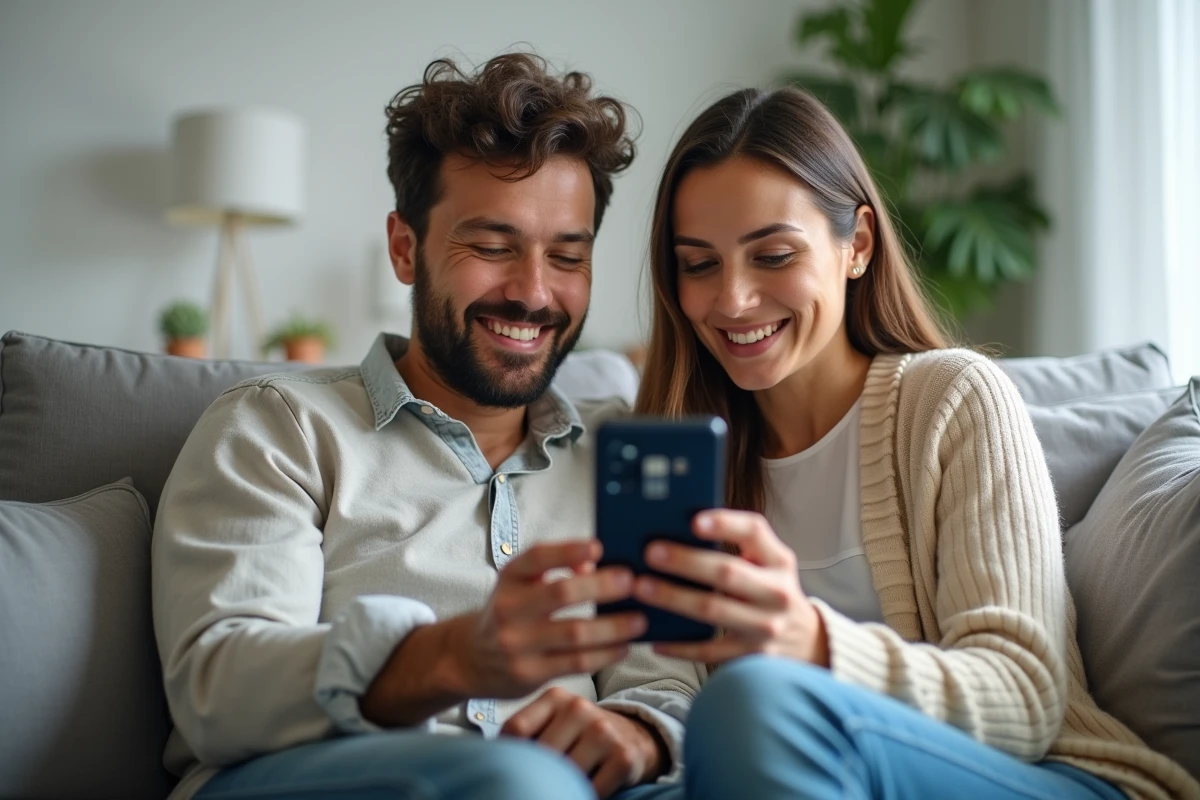 Deux personnes partageant et modifiant une capture d'écran Samsung depuis le panneau d'édition natif du téléphone